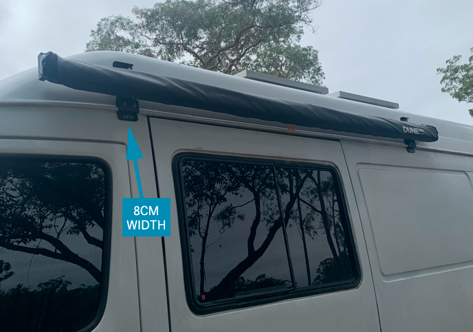 4x OZ19 Awning Gutter Mount Bracket