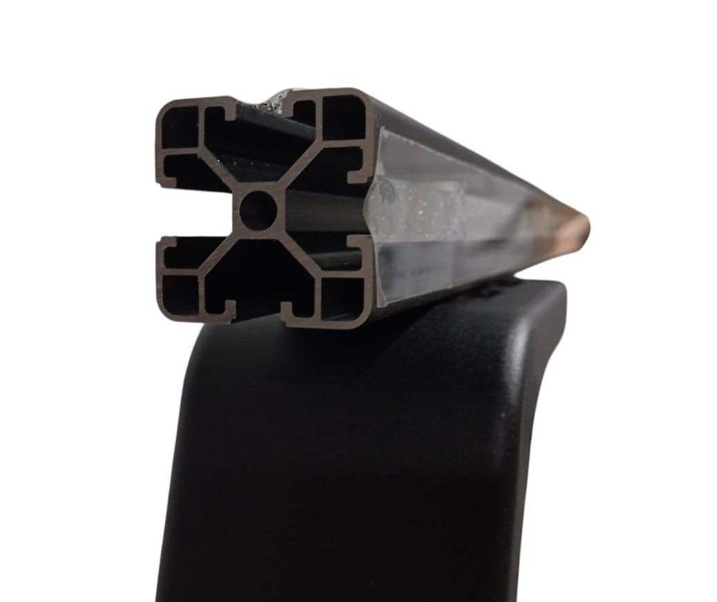 6x OZ4040 Black Anodized 6063-T5 Aluminium Extrusion T-Slot Profile