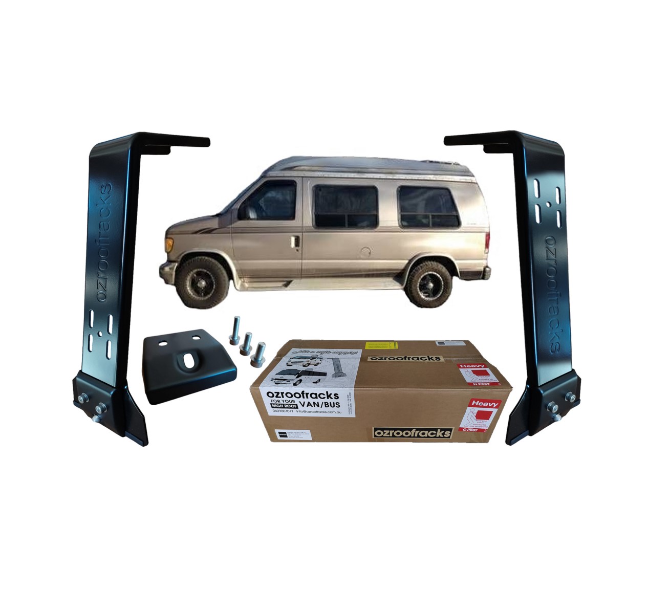 8x OZ44 Carbon Steel Brackets 44CM Ozroofracks