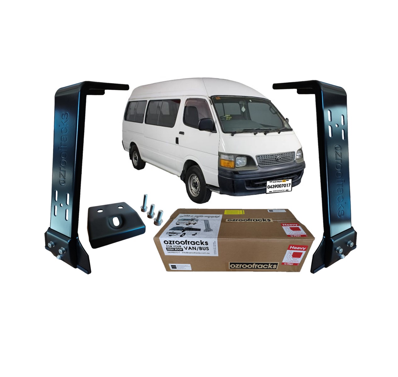 2x OZ44 Carbon Steel Brackets 44CM Ozroofracks 2x OZ44 Carbon Steel Brackets 44CM Ozroofracks
